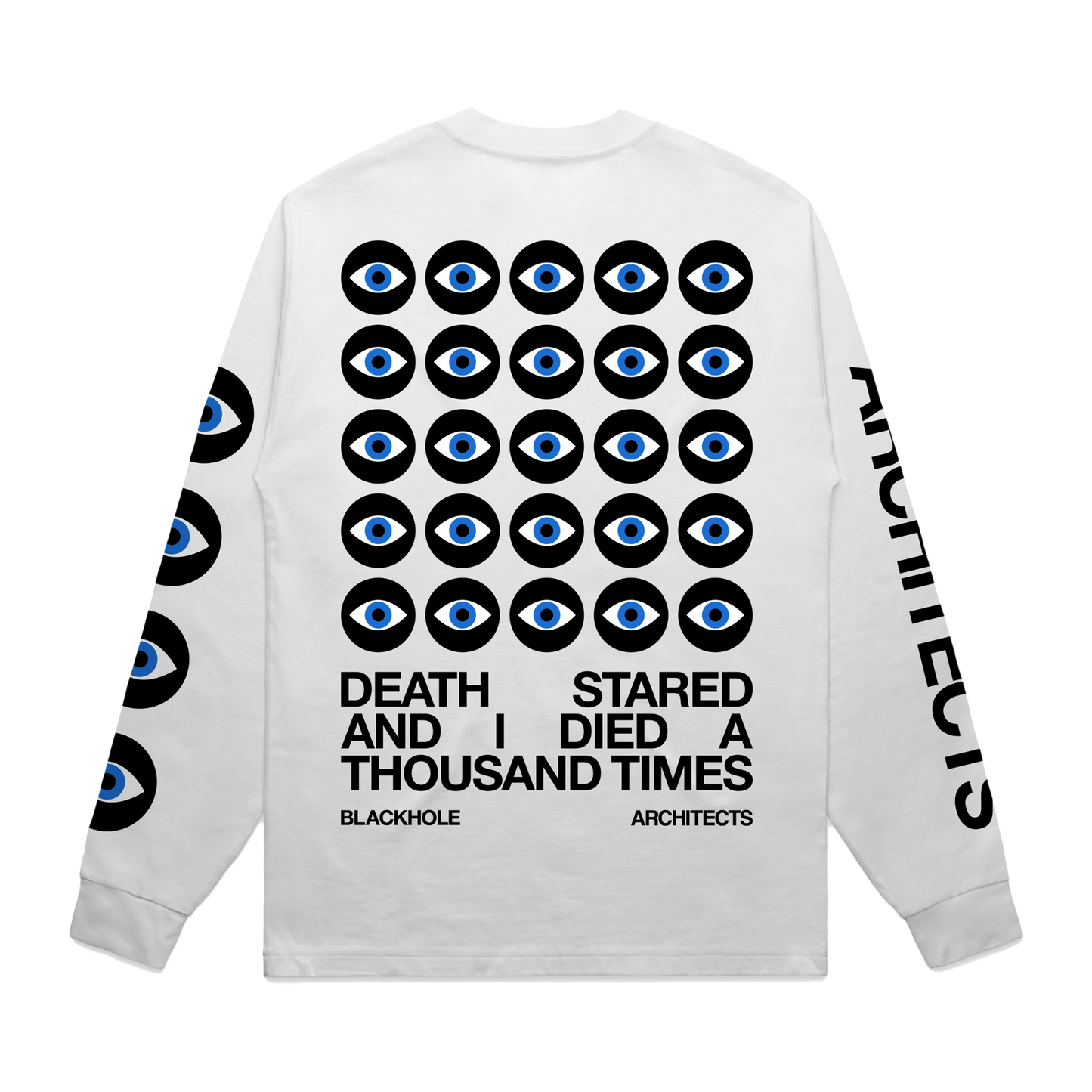 Death Stared White Longsleeve T-Shirt