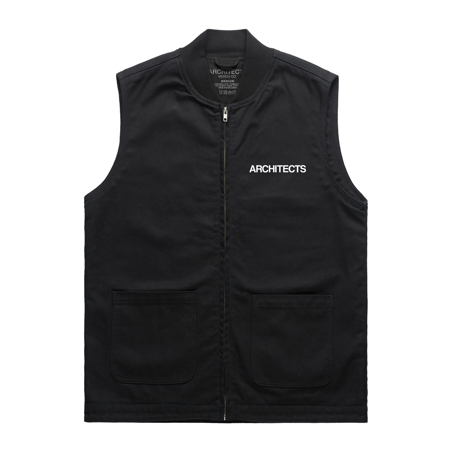 The Sky The Earth Text Black Vest