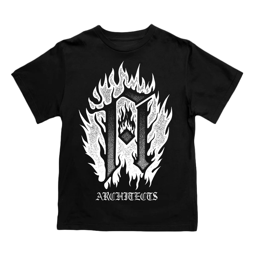 Flaming 'A' - UK EU 2024 Tour Black T-Shirt