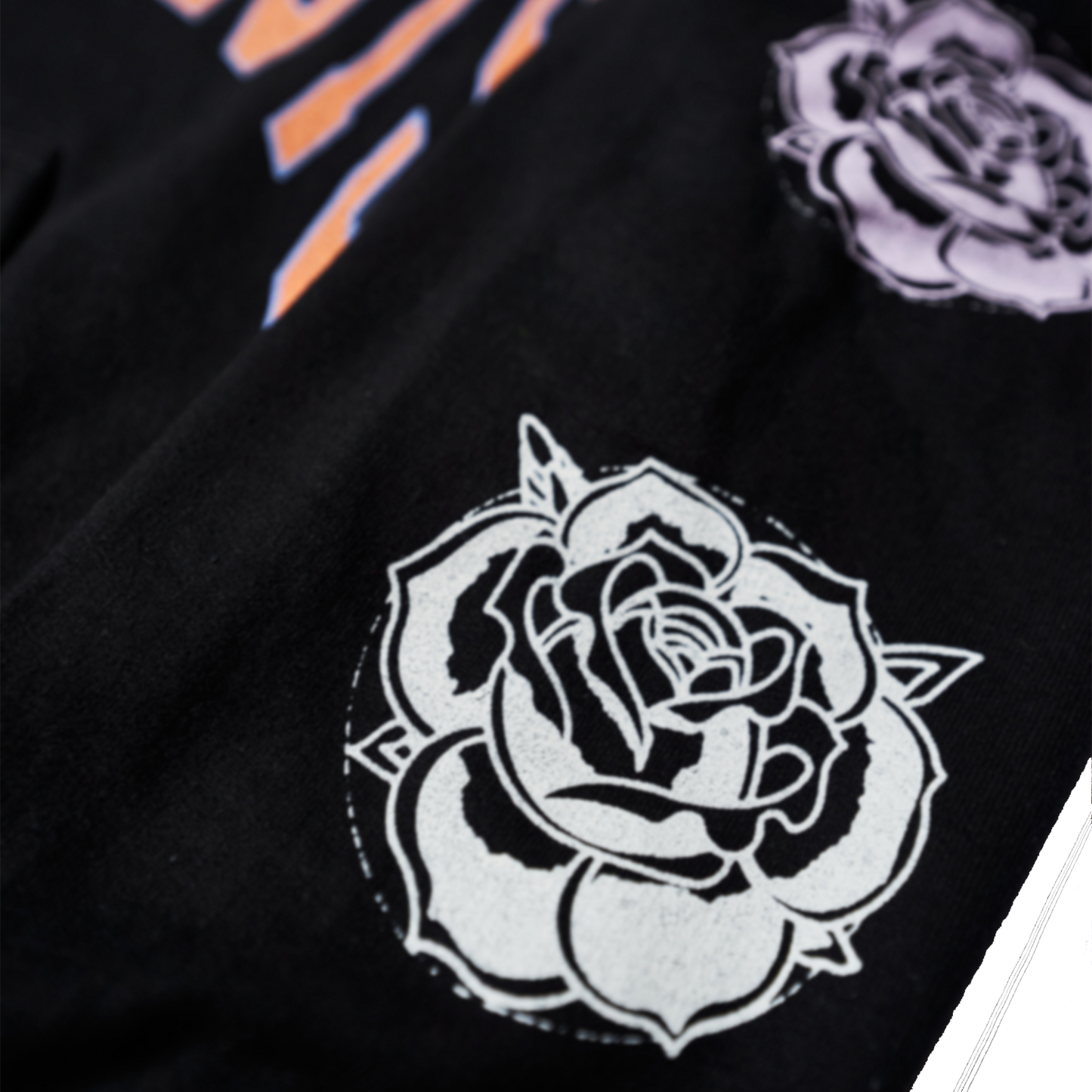 Rose Black Pullover Hoodie