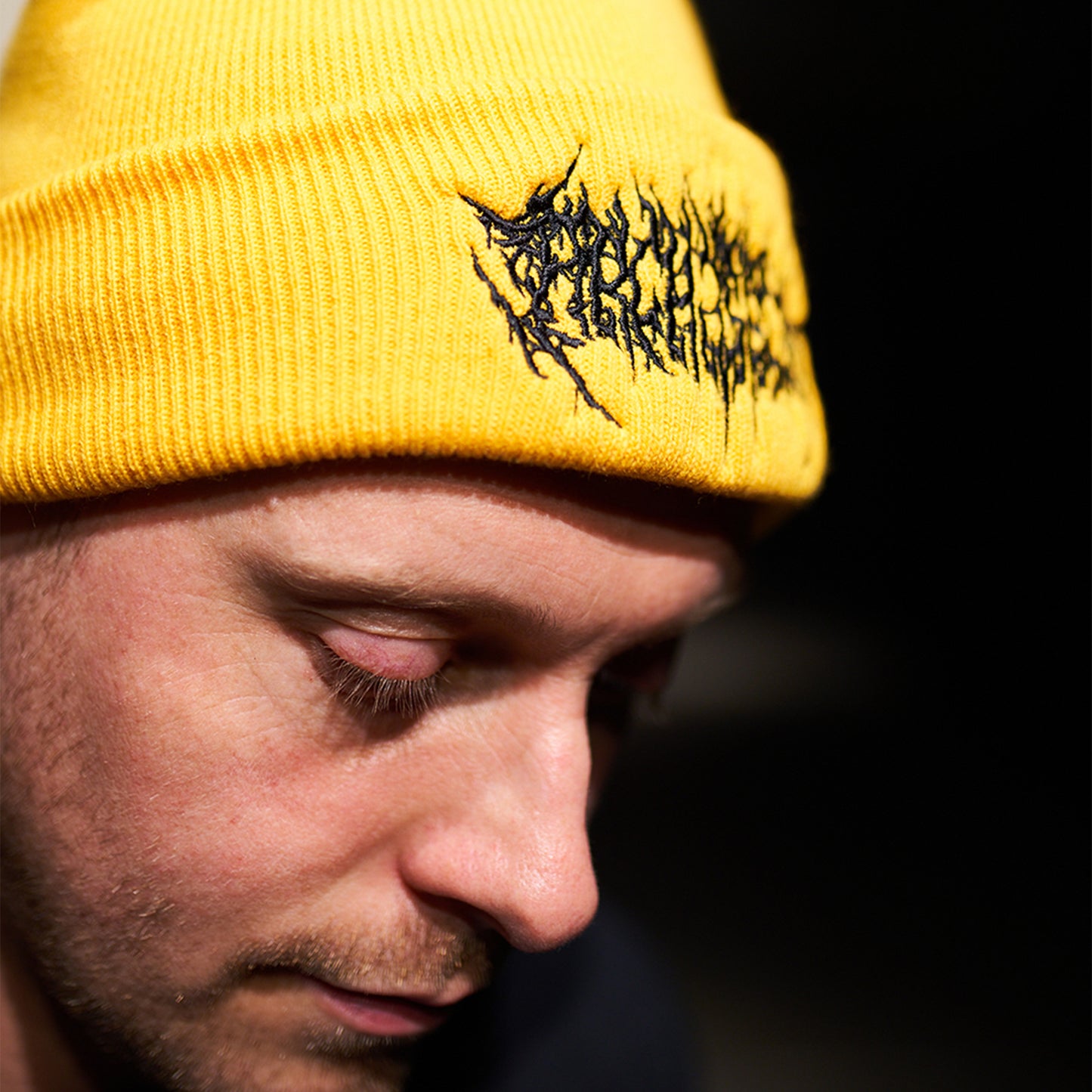 Metal Logo Yellow Beanie