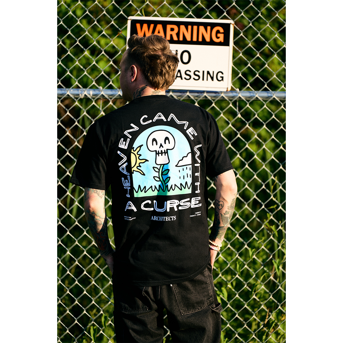 Heaven Came With A Curse Black T-Shirt