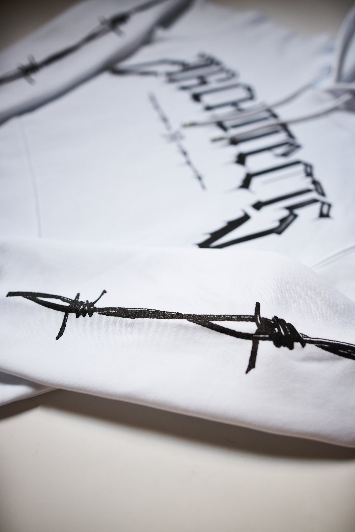 Barbed Wire Hoodie - White